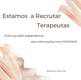 Recruta se terapeutas